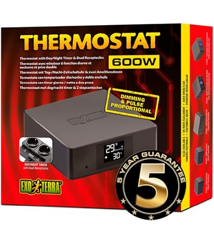 Amazon.com : Exo Terra Thermostat with Day and Night Timer for